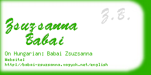 zsuzsanna babai business card